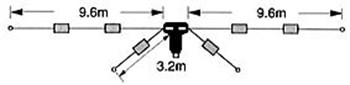 Diamond W-8010 HF Kısa Dalga Trap Dipole Anten