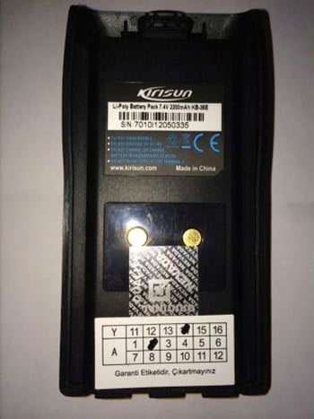 Kirisun KB-36E  PT-6500 için 2000mAH Li-Ion Batarya