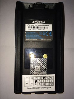 Kirisun KB-36E  PT-6500 için 2000mAH Li-Ion Batarya