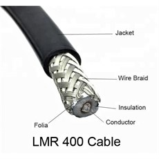 LMR400 RF 50 Ohm Koaxial Kablo ithal, 20mt