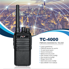 TYT TC-4000 PMR (Lisanssız) El Telsizi